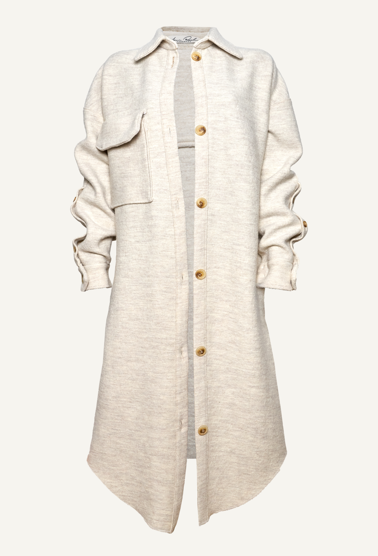 out of size coat Vorderansicht